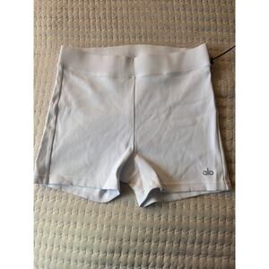 Alo Yoga Goddess Ribbed High Waist Hot Shorts Size L